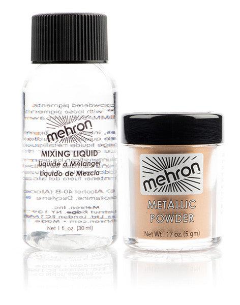 Mehron Metallic Powder with Mixing Liquid Pigment   