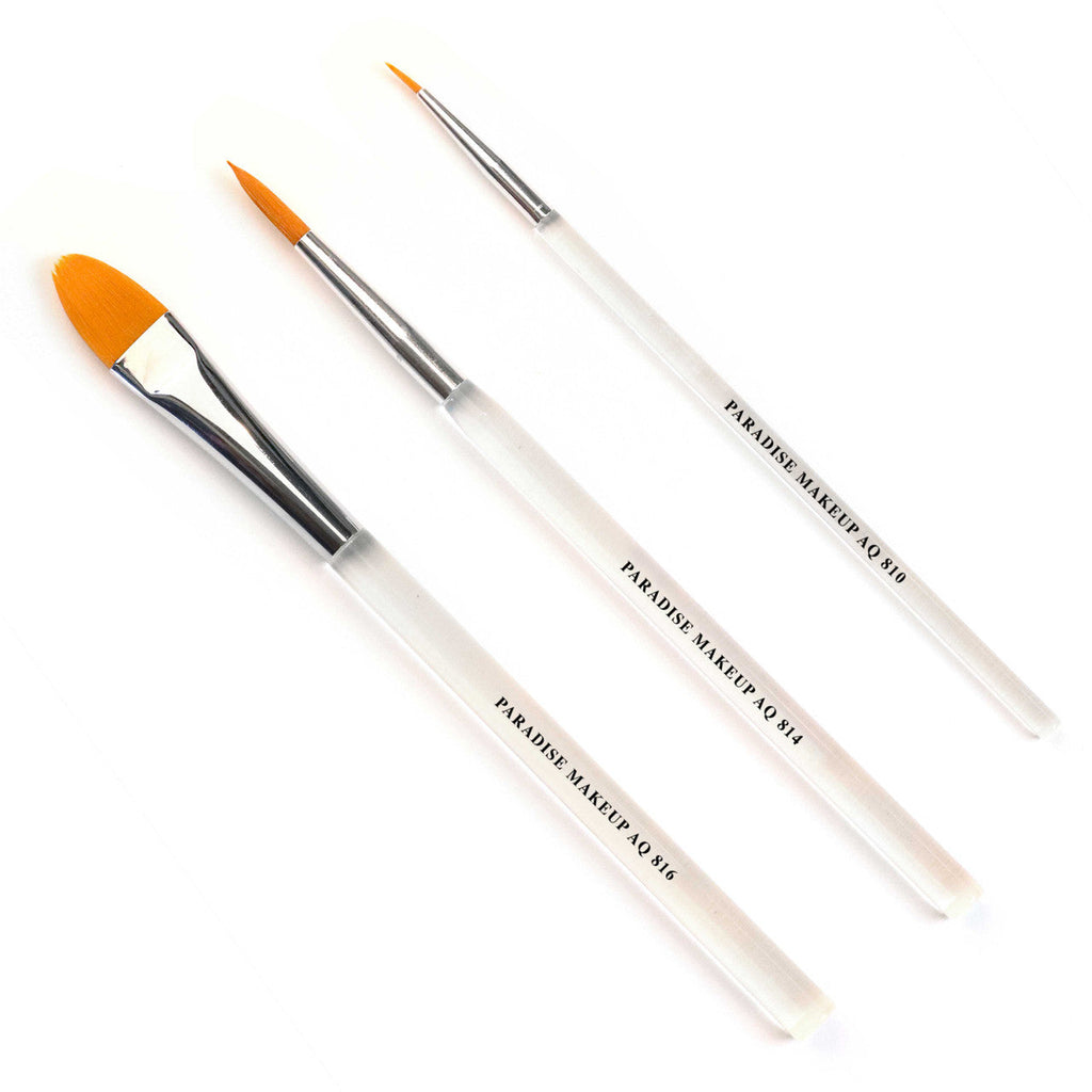 Mehron Paradise AQ 3 Piece Brush Set