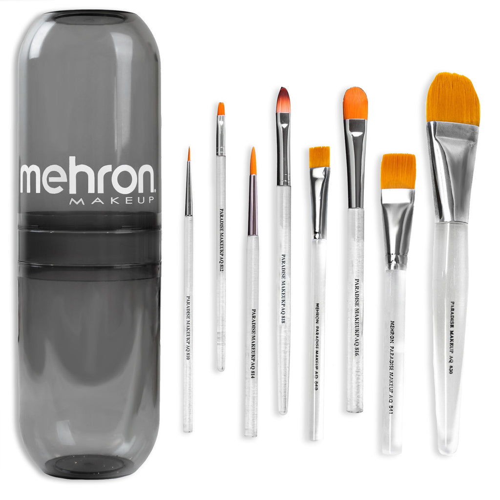 Mehron Paradise AQ 8 Piece Brush Set