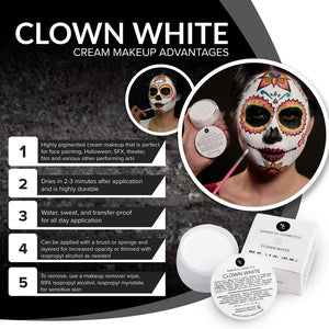 Narrative Cosmetics Clown White Cream Makeup Clown Makeup   