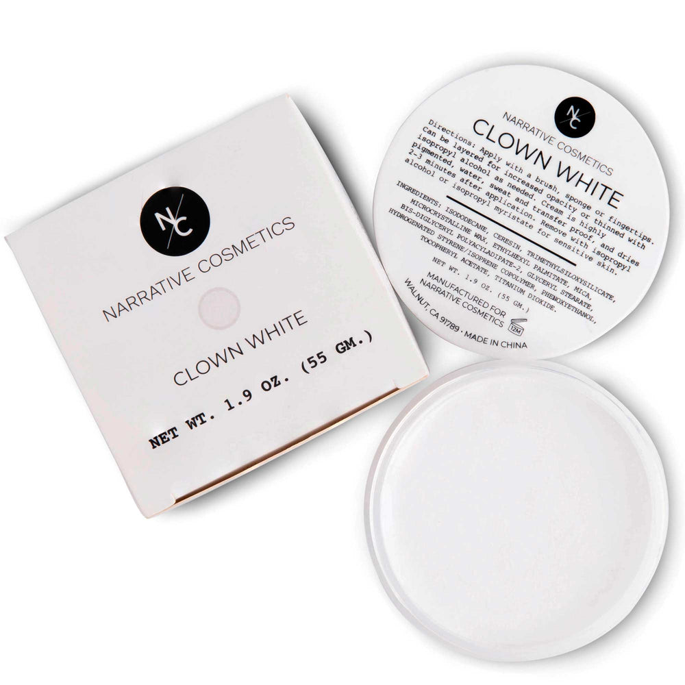 Narrative Cosmetics Clown White Cream Makeup Clown Makeup   