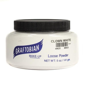 alt Graftobian Pro Setting Powder 5 oz. Jumbo Bulk Tub / Clown White
