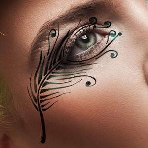 alt European Body Art - Airbrush Makeup Stencils Feather (FA0048)
