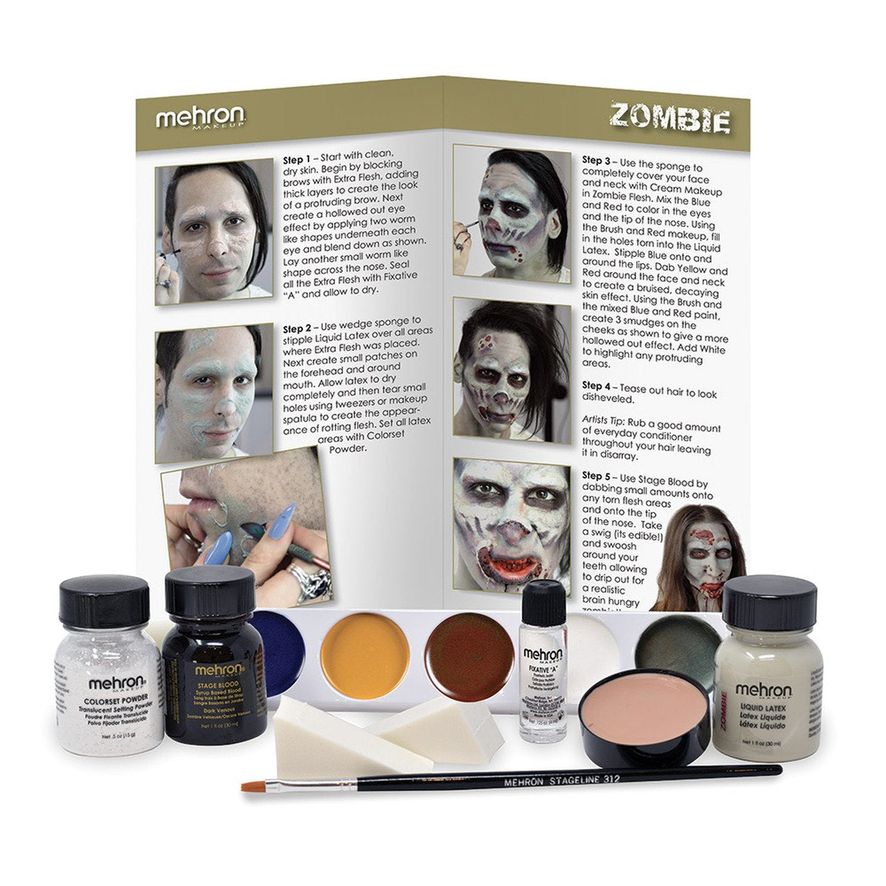Mehron Zombie Professional Character Makeup Kit